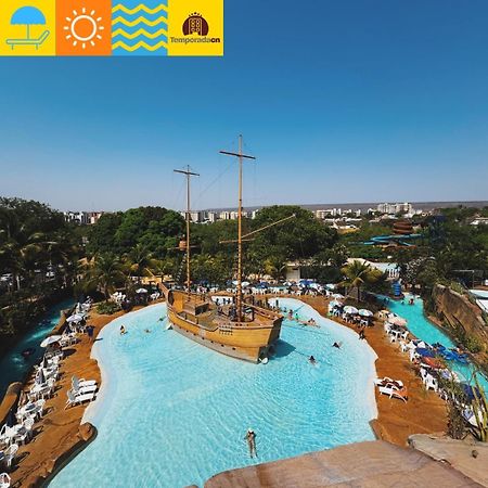 カルダス・ノバス Piazza Com Acesso Ao Acqua Park - Gustavoアパートホテル エクステリア 写真