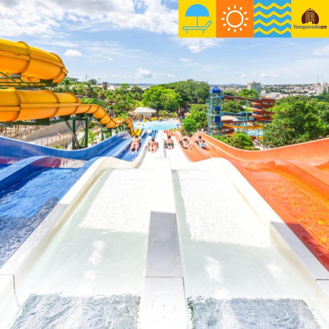 カルダス・ノバス Piazza Com Acesso Ao Acqua Park - Gustavoアパートホテル エクステリア 写真