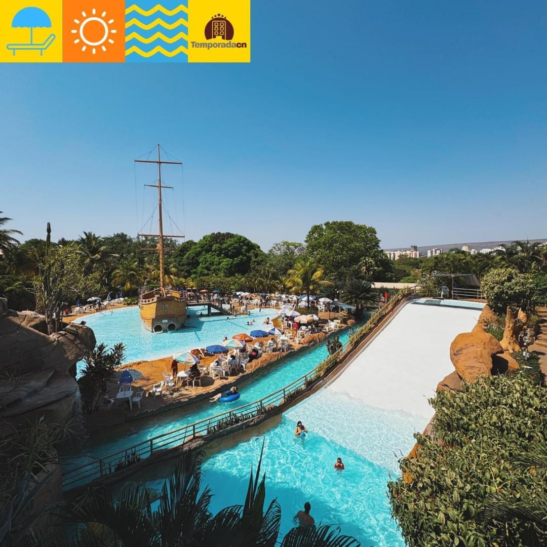 カルダス・ノバス Piazza Com Acesso Ao Acqua Park - Gustavoアパートホテル エクステリア 写真